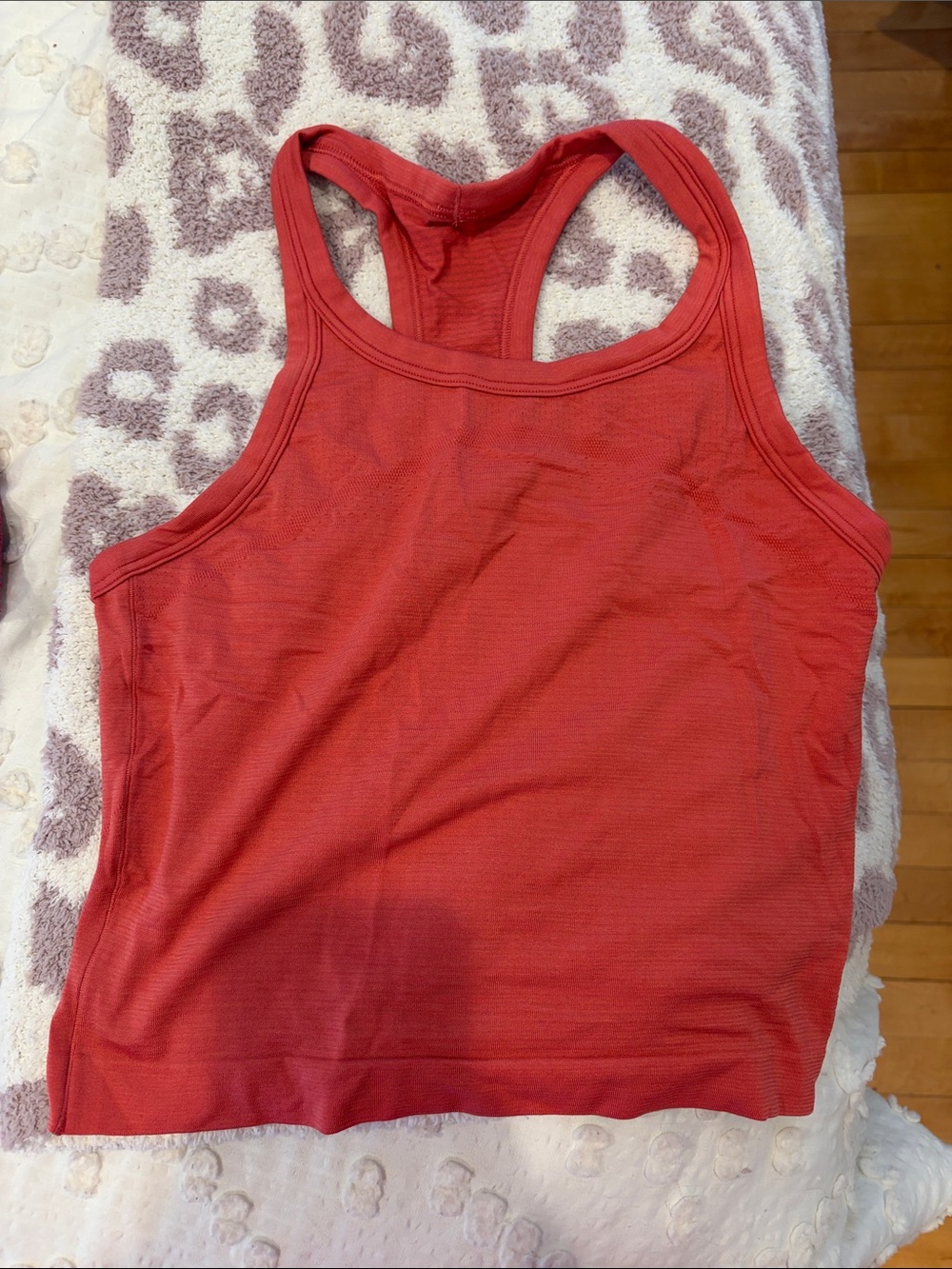 Lululemon Racerback Tank Top in Coral Red